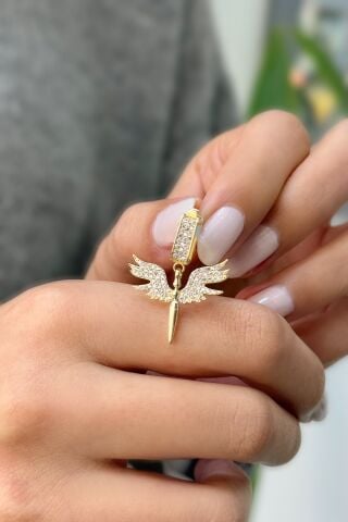 Anka Kuşu Charm Altın Kolye Ucu