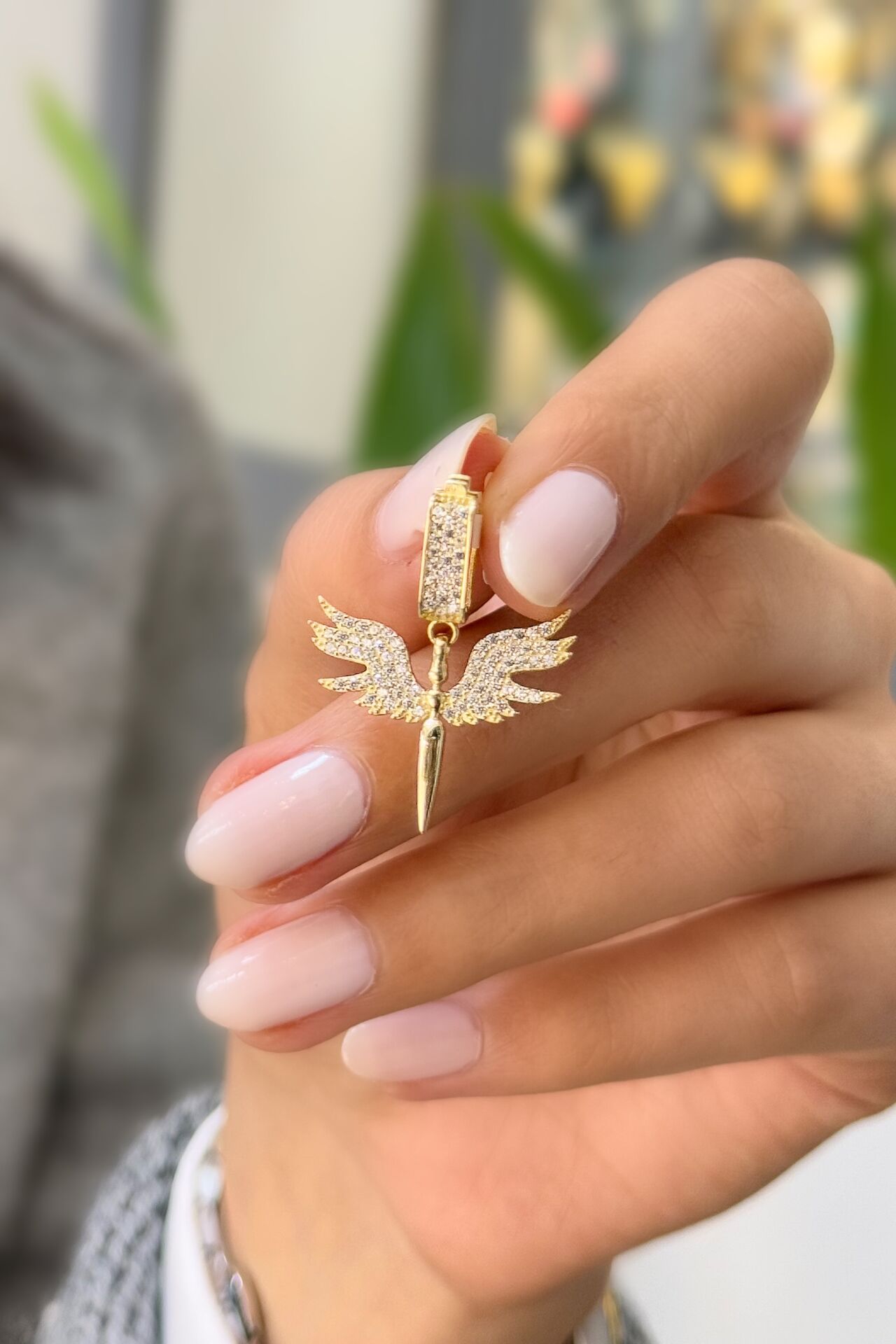 Anka Kuşu Charm Altın Kolye Ucu