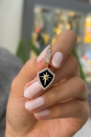 Kuzey Yıldızı Charm Altın Kolye Ucu