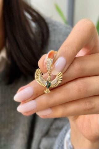 Anka Kuşu Charm Altın Kolye Ucu