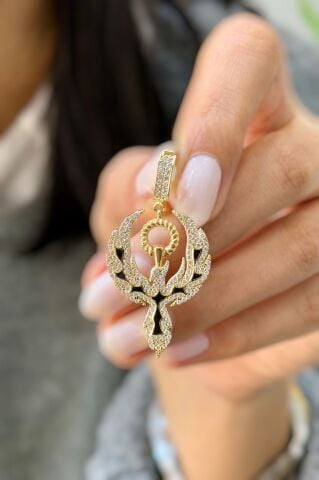 Anka Kuşu Charm Altın Kolye Ucu