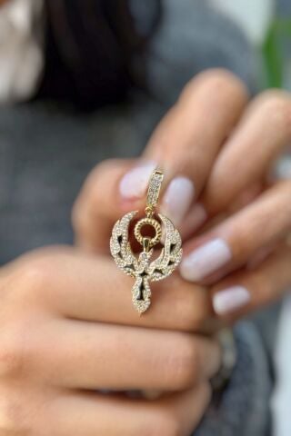 Anka Kuşu Charm Altın Kolye Ucu