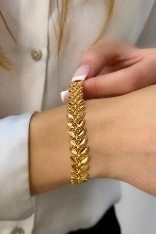 22 Ayar Altın Başak Modeli Bileklik