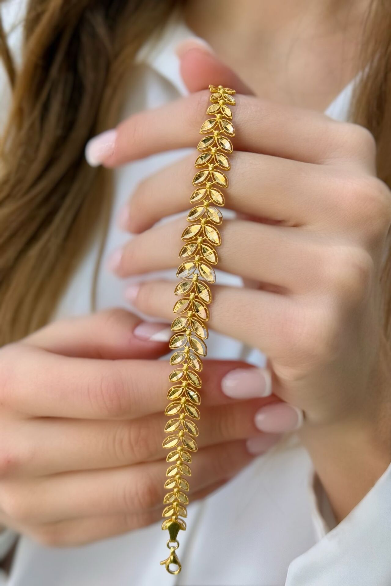 22 Ayar Altın Başak Modeli Bileklik