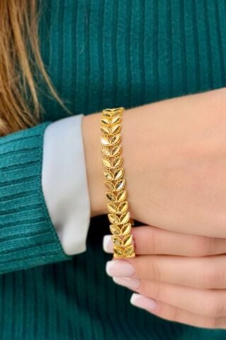 22 Ayar Altın Başak Modeli Bileklik
