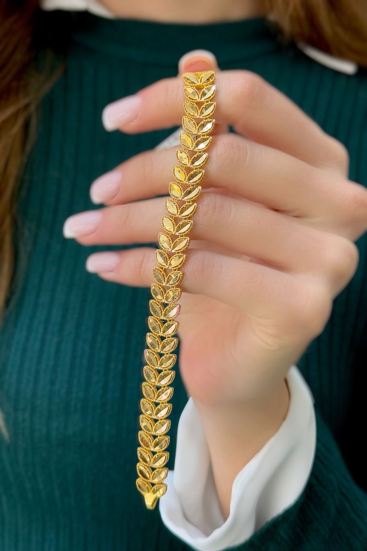 22 Ayar Altın Başak Modeli Bileklik