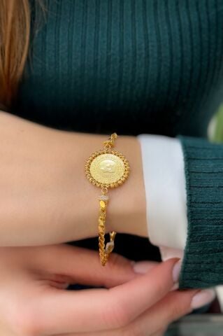 22 Ayar Çeyrek Altınlı Bileklik