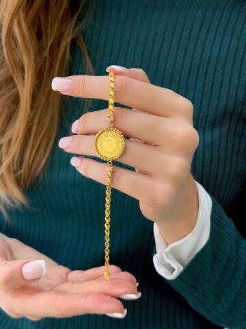 22 Ayar Çeyrek Altınlı Bileklik