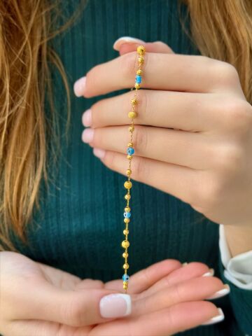 22 Ayar Altın Nazar Boncuklu Bileklik