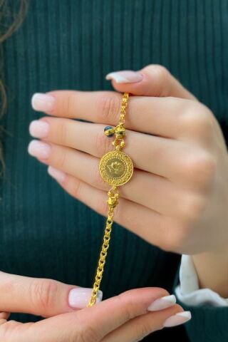 22 Ayar Çeyrek Altınlı Bileklik