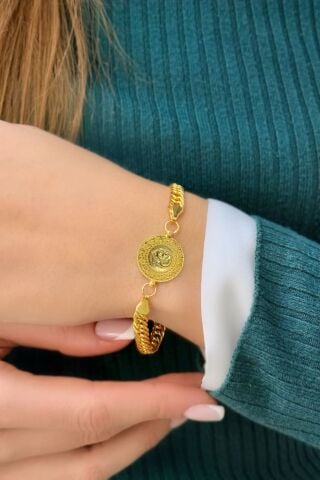 22 Ayar Çeyrek Altınlı Bileklik