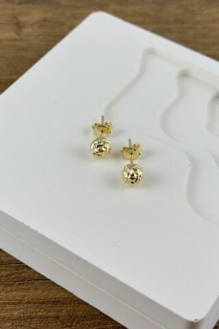 14 Ayar Altın Top Küpe