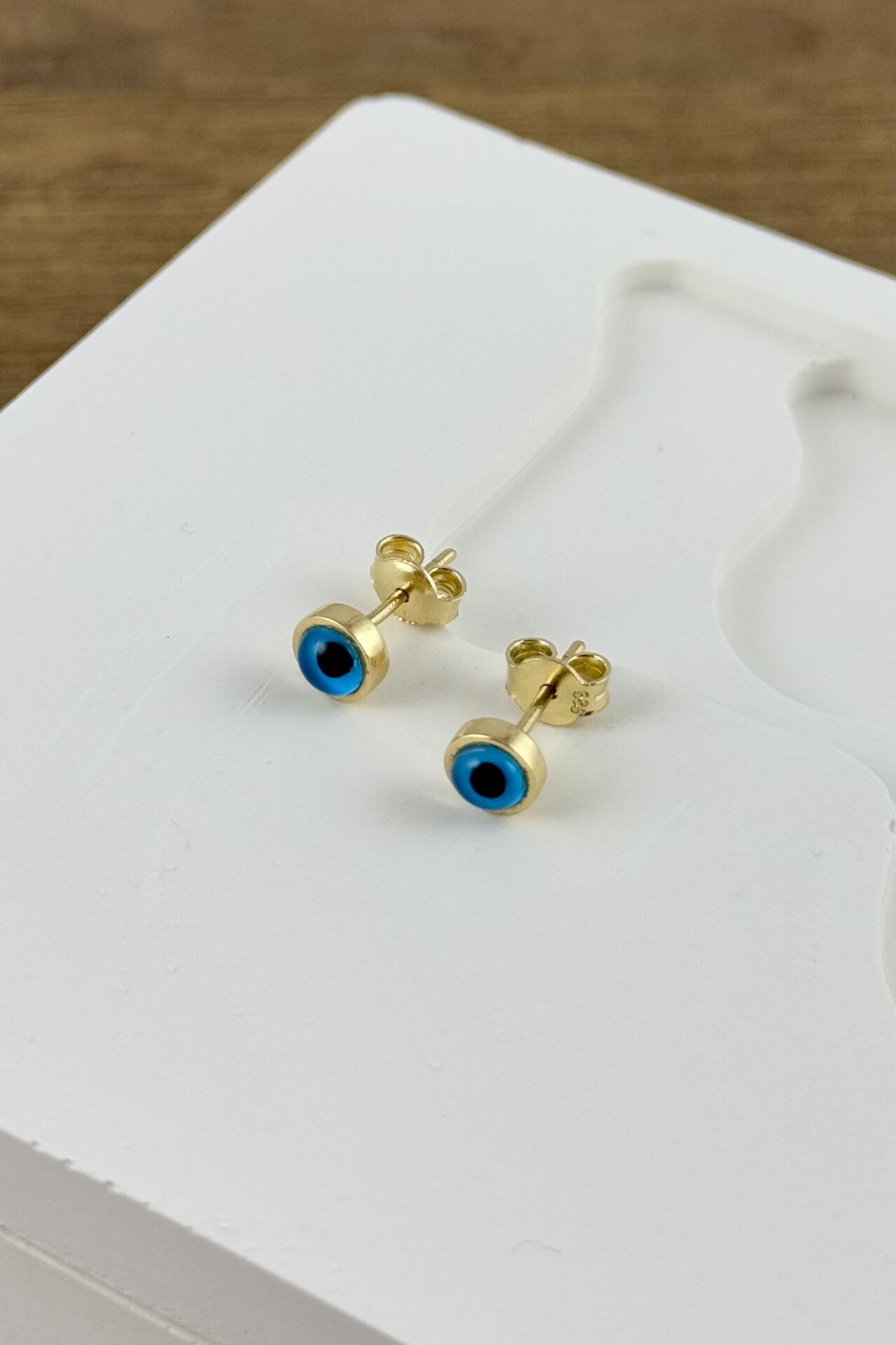 14 Ayar Altın Nazar Boncuklu Küpe