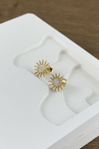 14 Ayar Altın Güneş Küpe