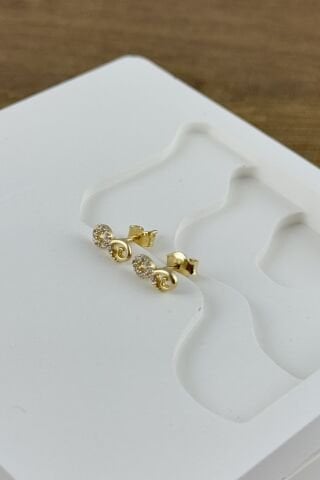 14 Ayar Altın Sonsuzluk Küpe