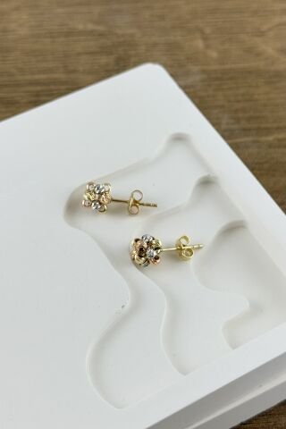 14 Ayar Dorika Toplu Altın Küpe