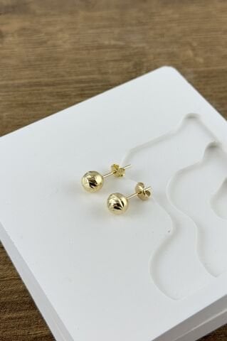 14 Ayar Altın Top Küpe