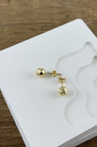 14 Ayar Altın Top Küpe