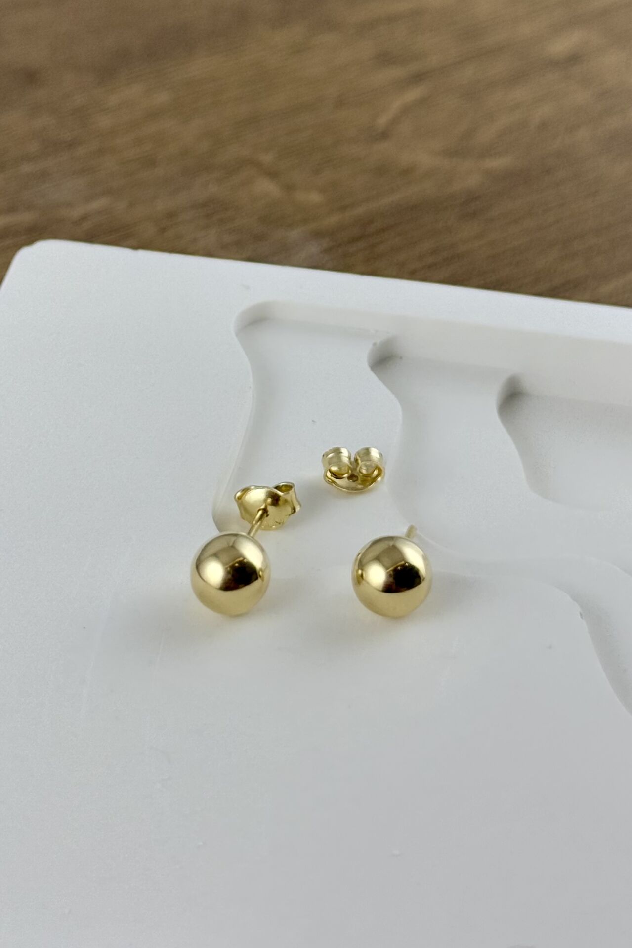 14 Ayar Altın Top Küpe