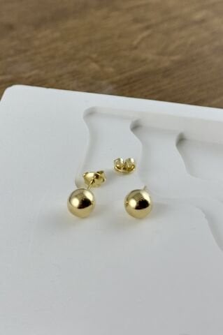 14 Ayar Altın Top Küpe