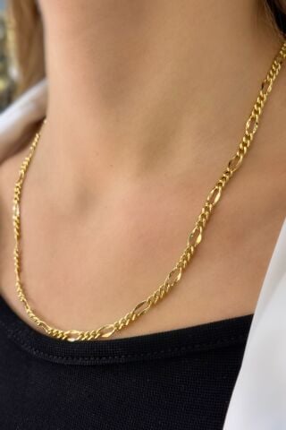 14 Ayar Altın Figaro Zincir (50cm)