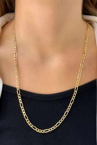 14 Ayar Altın Figaro Zincir (60cm)