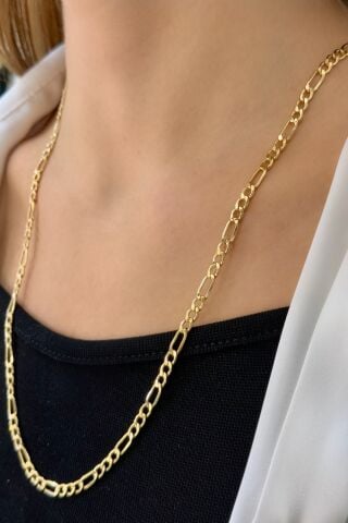 14 Ayar Altın Figaro Zincir (60cm)