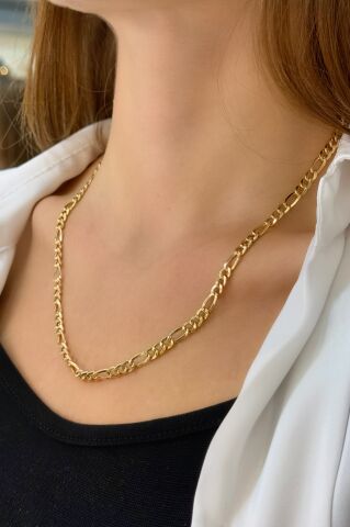 14 Ayar Altın Figaro Zincir (50cm)