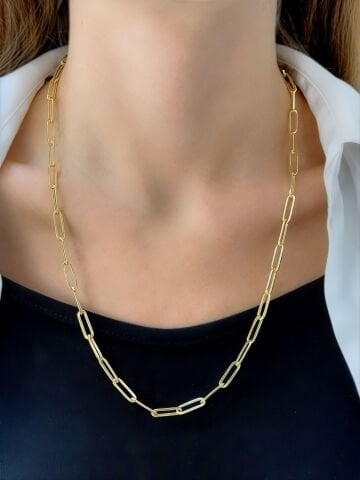 14 Ayar Altın Ataç Zincir (60cm)