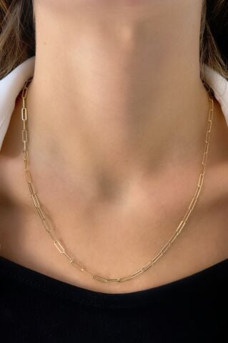 14 Ayar Altın Ataç Zincir (50cm)