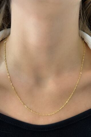14 Ayar Altın Singapur Zincir (50cm)