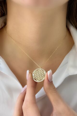 Yaşam Çiçeği Altın Kolye