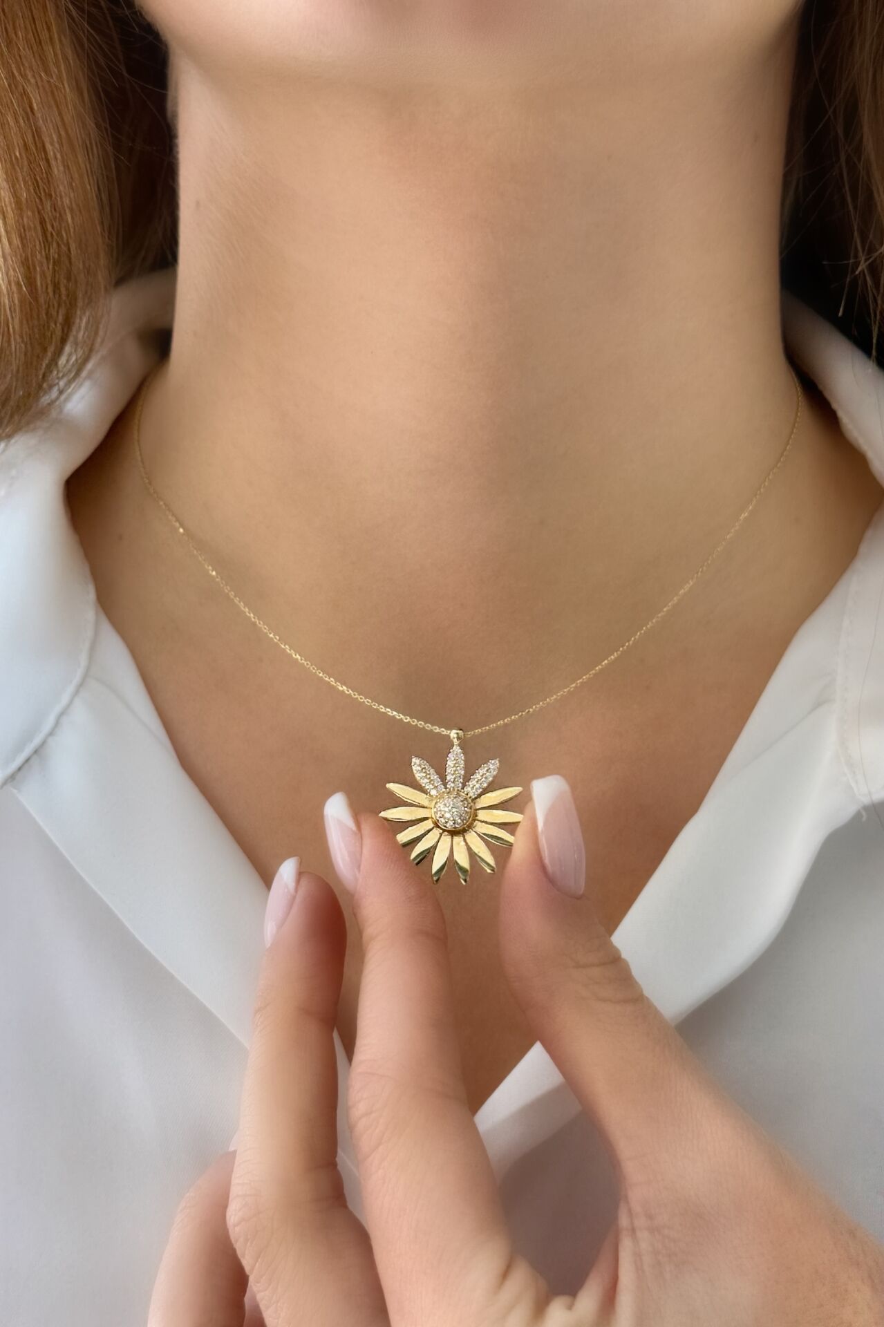 Papatya Altın Kolye