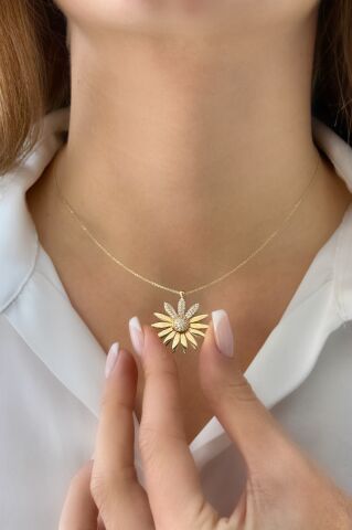Papatya Altın Kolye