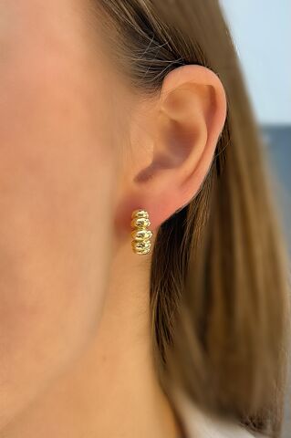 14 Ayar Altın Halka Küpe