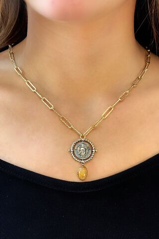 14 Ayar Sarı Altın Kolye