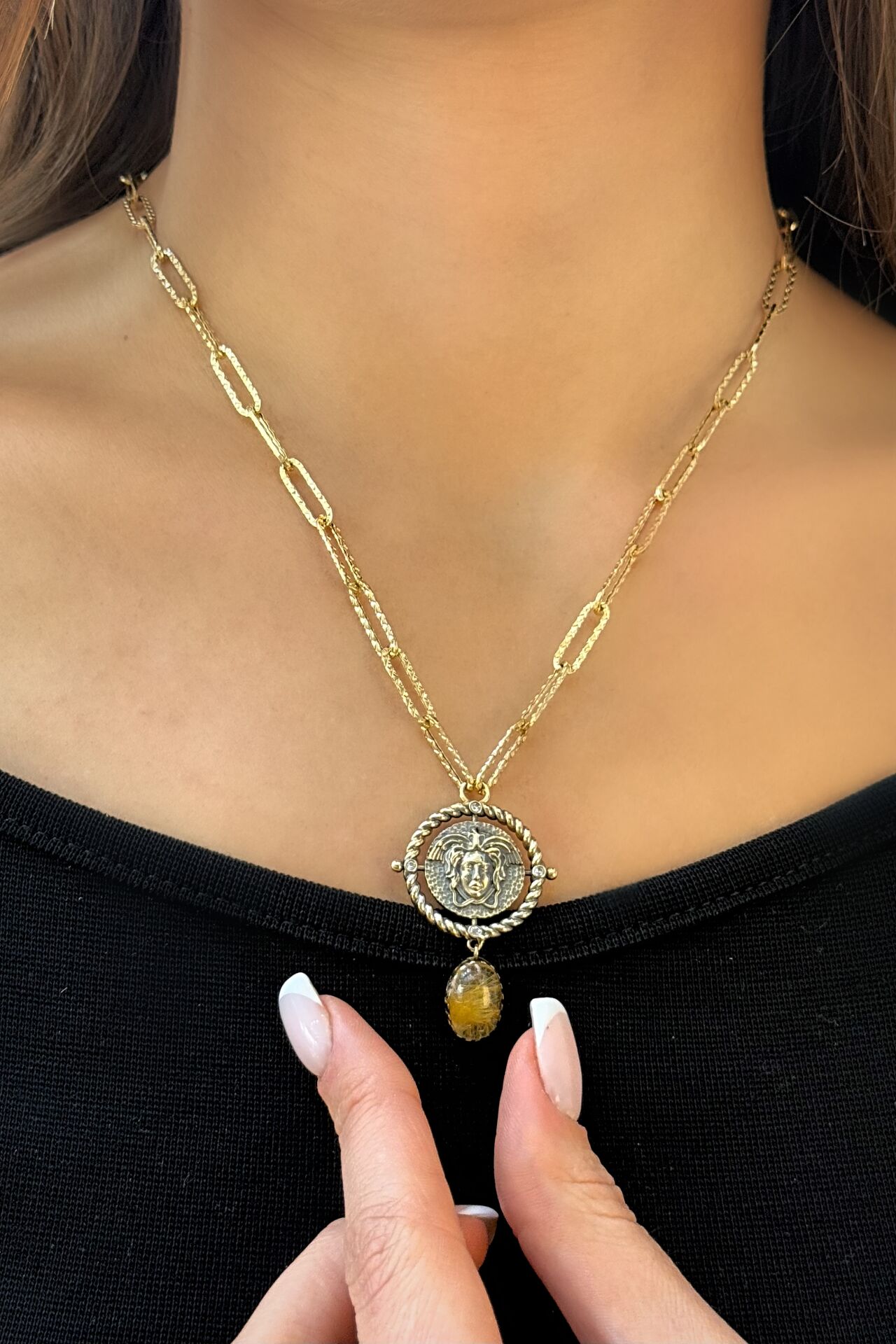 14 Ayar Sarı Altın Kolye