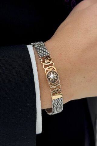 14 Ayar Rose Altın Erkek Bileklik