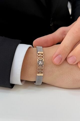 14 Ayar Rose Altın Erkek Bileklik