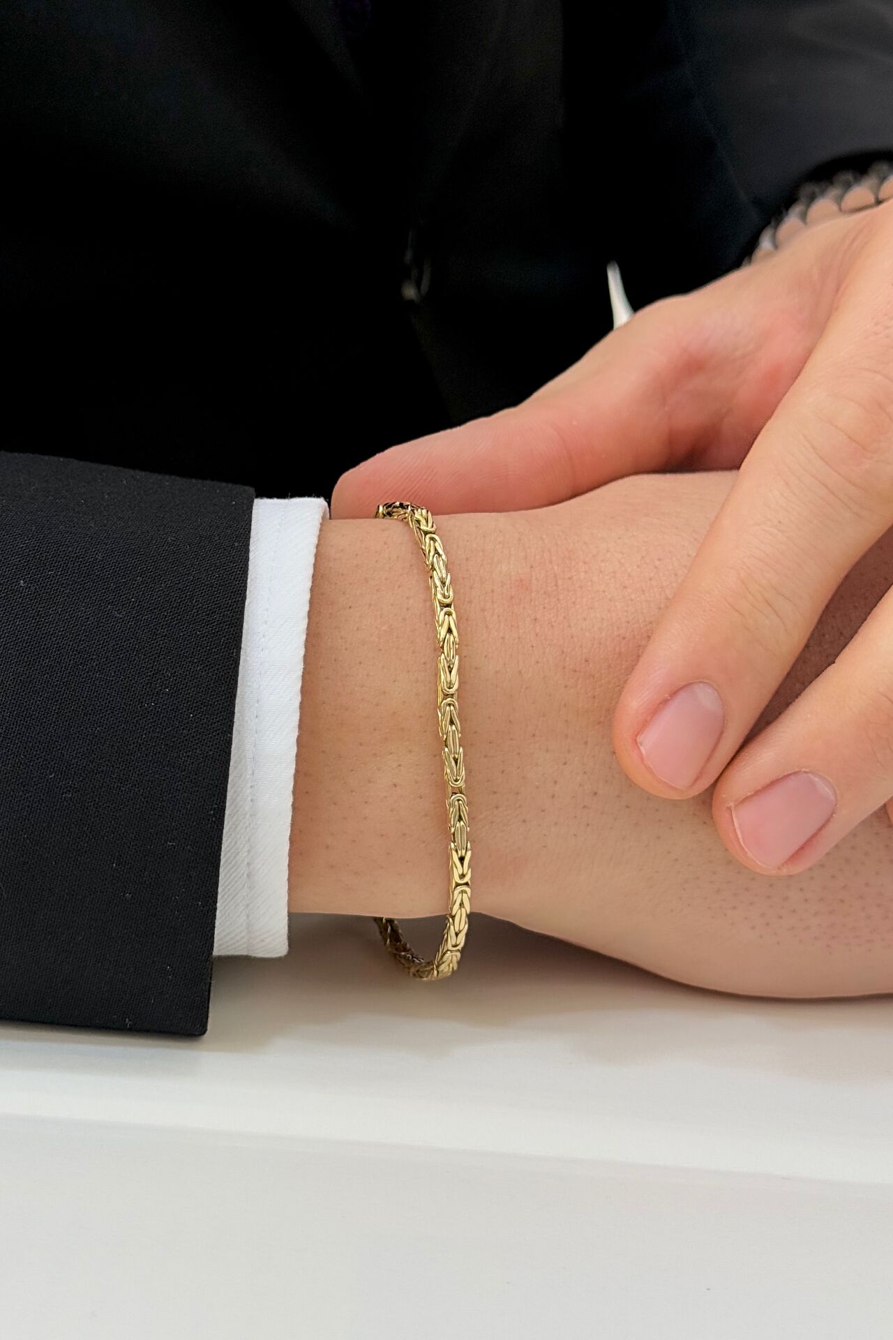 14 Ayar Altın Kral Zincirli Erkek Bileklik