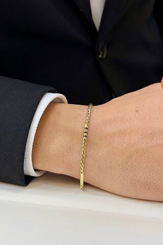 14 Ayar Altın Erkek Bileklik