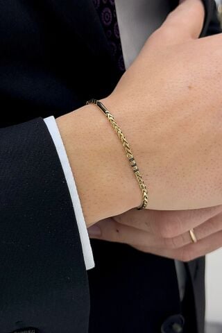 14 Ayar Altın Erkek Bileklik