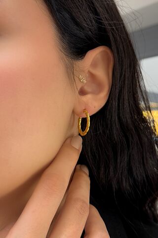 22 Ayar Altın Halka Küpe