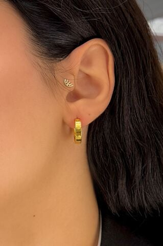 22 Ayar Altın Halka Küpe