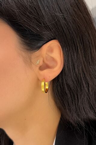 22 Ayar Altın Halka Küpe