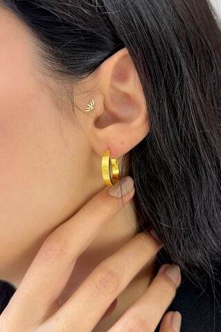 22 Ayar Altın Halka Küpe