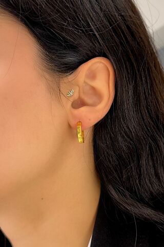 22 Ayar Altın Halka Küpe