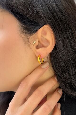 22 Ayar Altın Halka Küpe