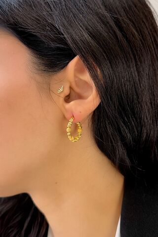 22 Ayar Altın Halka Küpe