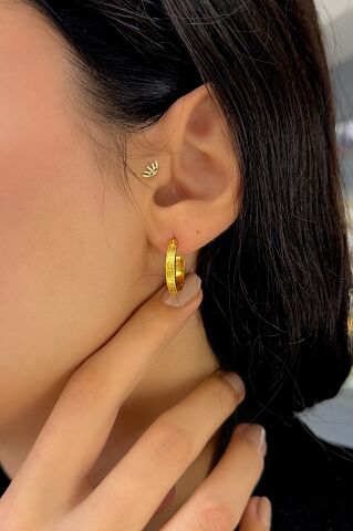 22 Ayar Altın Halka Küpe